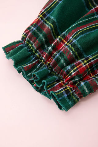 Christmas Green Plaid Mommy and Me Matching Dress