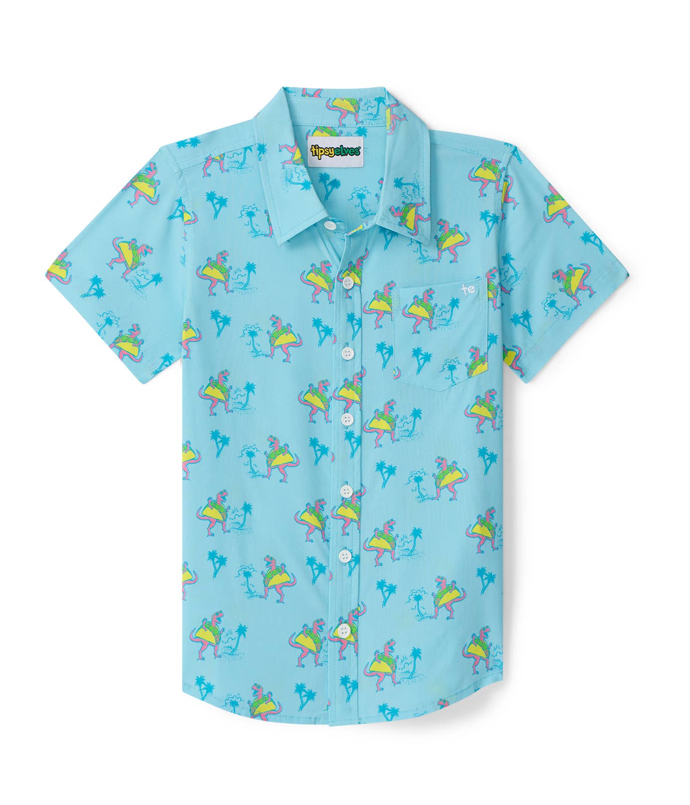 Kid's Tacosaurus Hawaiian Shirt - Youth Button Down