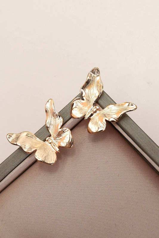 Textured Butterfly Stud Earrings