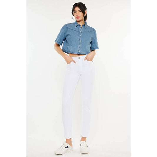 White High-Rise Skinny Jeans