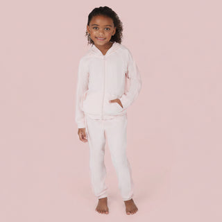 Little Girls Yogalicious Velour Shimmer Hoodie and Jogger Set