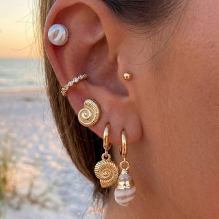 Ocean Treasure Shell and Pearl Earrings