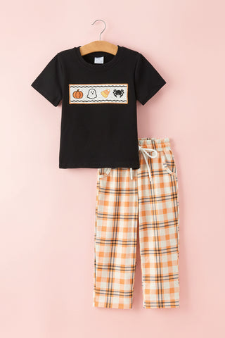 Halloween Plaid Boys Pant Set