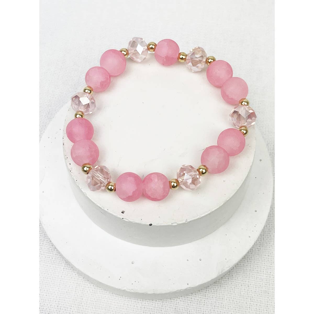 Soft Tone Bead Mix Stretch String Bracelet