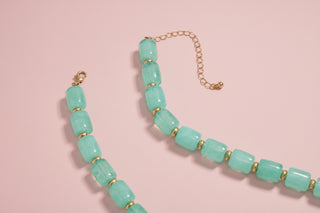 Gold Seashell Pendant Beaded Necklace