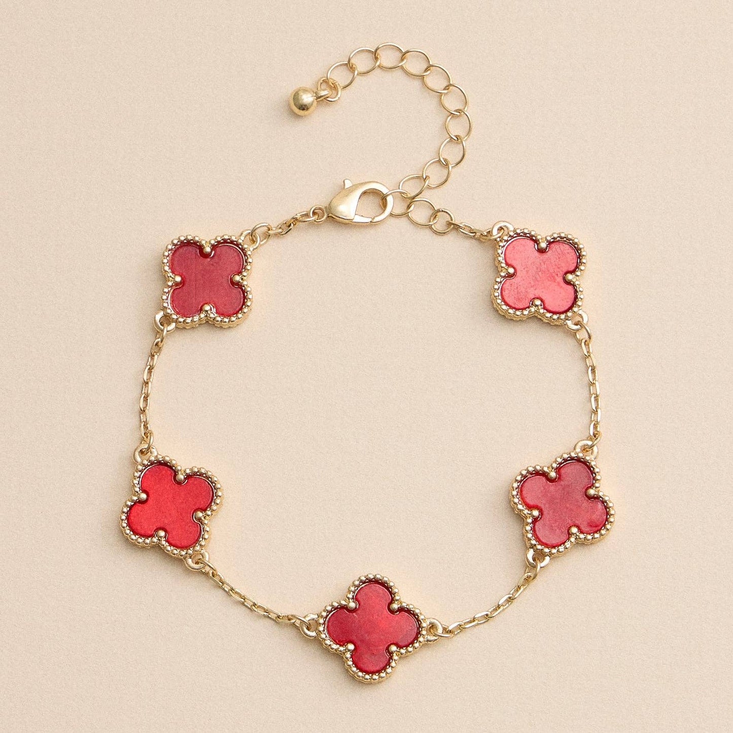 Colorful Shell Charm Bracelet with Gold Detailing