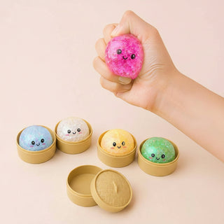 Glitter Bead Mystery Dumpling Bun Squishy Toy
