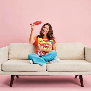 Swedish Fish Bag Interactive Plush Pillow