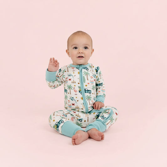 Coastal Christmas Bamboo Convertible Baby Pajama