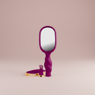 TELETIES Mini Boar Bristle Hair Brush - Mulberry