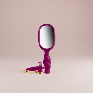 TELETIES Mini Detangler Hair Brush for Medium Hair - Mulberry