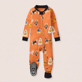 Doggy Dress Up Organic Cotton Footed Sleeper Pajamas