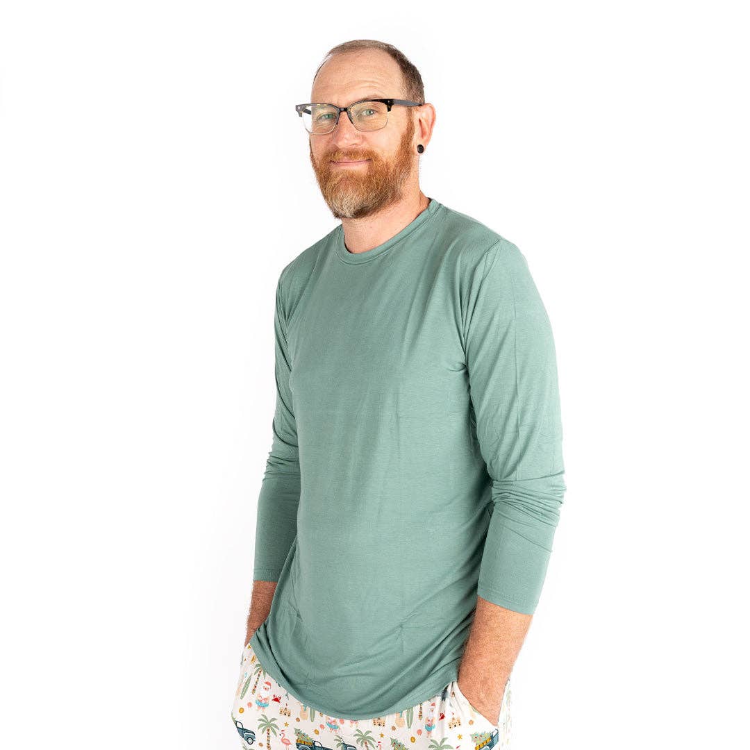 Tropical Green Unisex Bamboo Long Sleeve Shirt