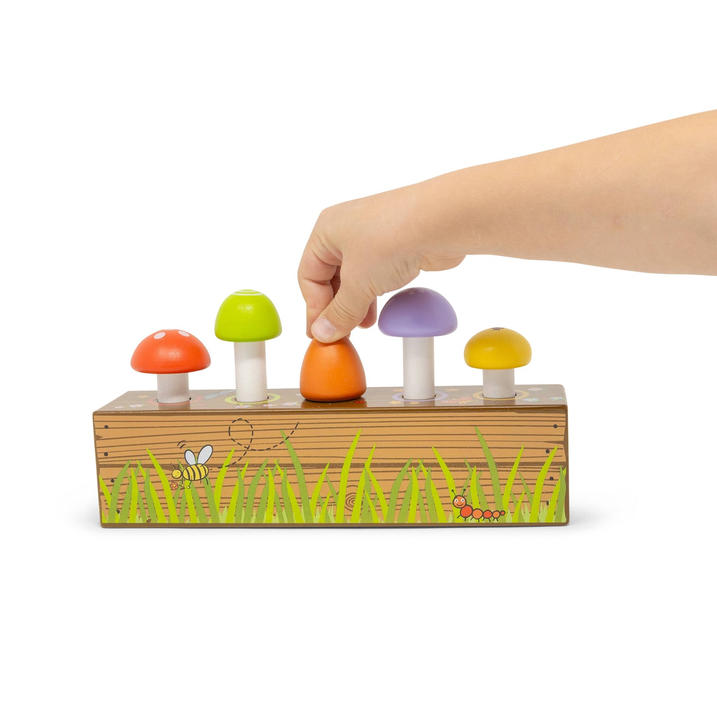 Wooden Mushroom Pop & Play Sorting Game