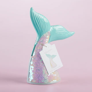 Reversible Sequin Mermaid Tail Porcelain Bank