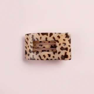 Flat Rectangle Hair Clip | Small | Blonde Tortoise