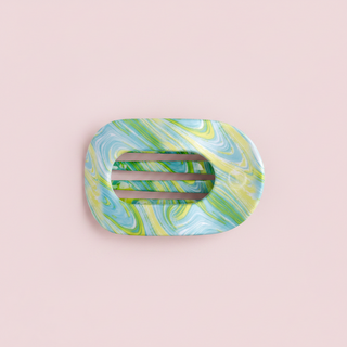 By the Sea Shore | Large | Flat Round Hair Clip