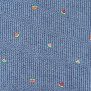 Boys&nbsp;Navy Watermelon Seersucker &amp; Coral Short Se