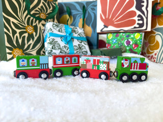 Magnetic Christmas Train Mighty Minis Set of 4