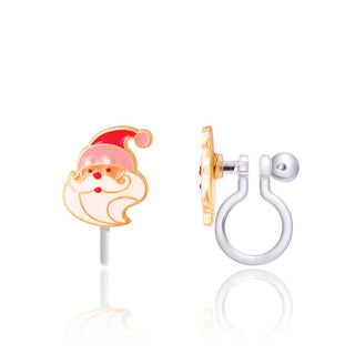 Santa Clip On Earrings for Girls