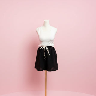 Drawstring Linen Shorts