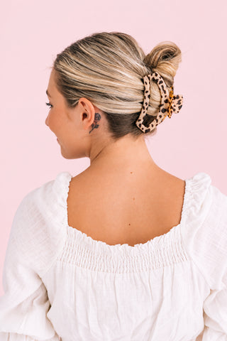 Open Blonde Tortoise Large Hair Clip