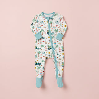 Coastal Christmas Bamboo Convertible Baby Pajama
