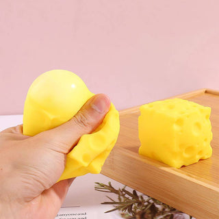 Cheese Cube Stress Relief Squishy Toy