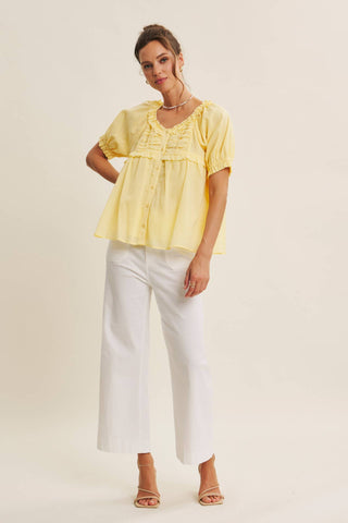 Stretch Cotton Linen High-Waist Ankle Pants