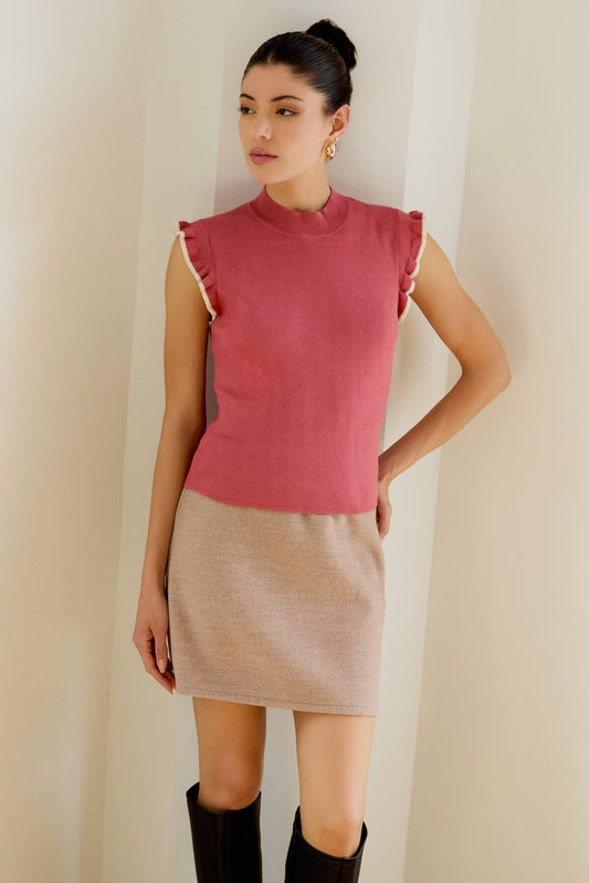 The Rosy Ruffle Tank