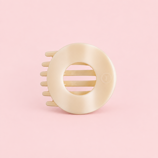 Almond Beige | Medium | Flat Circle Hair Clip