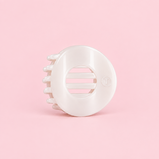Coconut White | Large | Flat Circle Hair Clip