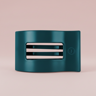 TELETIES Teal With It Large Flat Rectangle Hair Clip