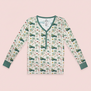 Coastal Christmas Women's Bamboo Sleep Shirt