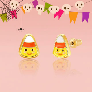 Girl Nation Candy Corn Cutie Enamel Stud Earrings