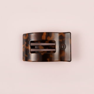 Flat Rectangle Hair Clip | Small | Tortoise