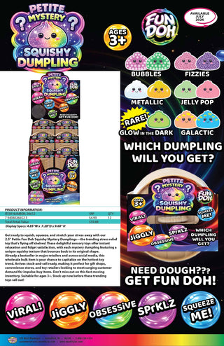 Fun Doh Squishy Mystery Mini Petite 2.5" Mystery Dumpling Toy