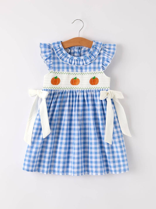 Lil’ Punkin Gingham Smocked Dress