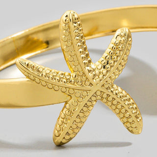 Starfish & Shell Cuff Bracelet