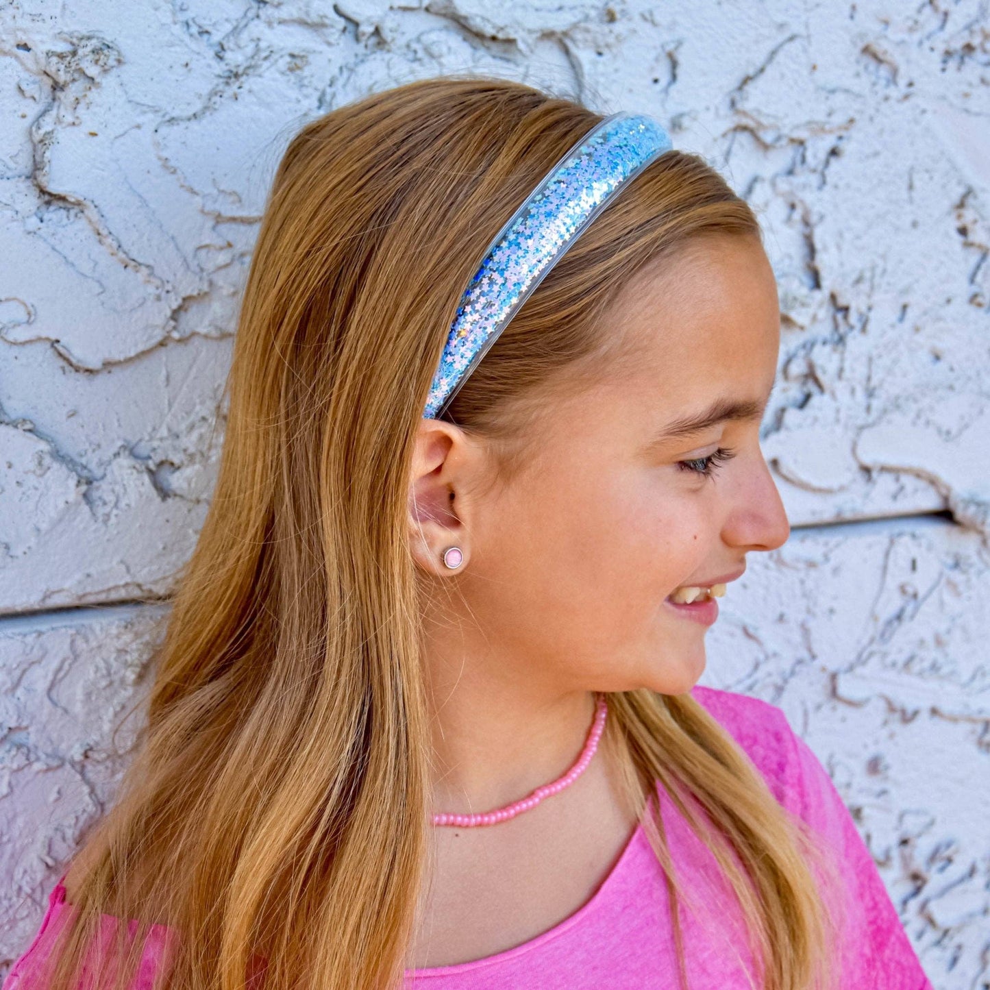 Shaker Glitter Headband with Teeth