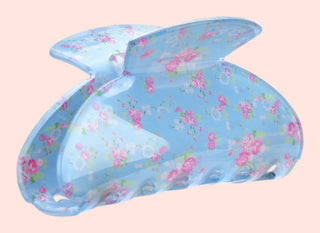 Beautiful Blossom Blue Floral Hair Clip | Kids Claw Clip