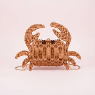 Sebastian Woven Straw Crab Clutch