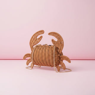 Sebastian Woven Straw Crab Clutch