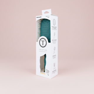 TELETIES Detangler Hair Brush for Medium Hair - Teal With It