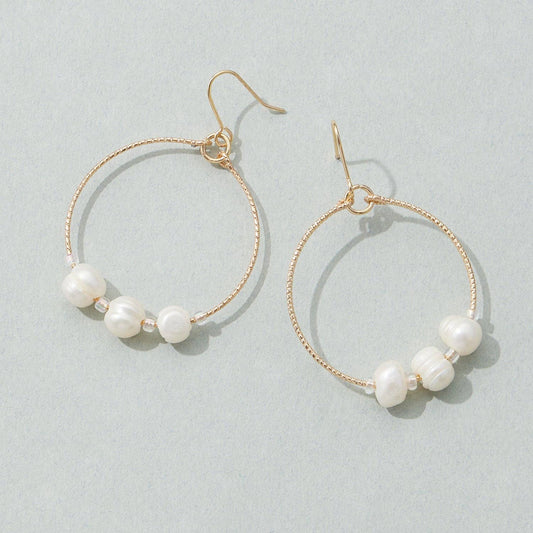 Freshwater Pearl Wired Earrings