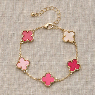 Colorful Shell Charm Bracelet with Gold Detailing