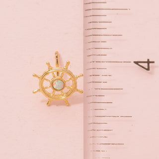Opal Ship's Wheel Stud Earrings