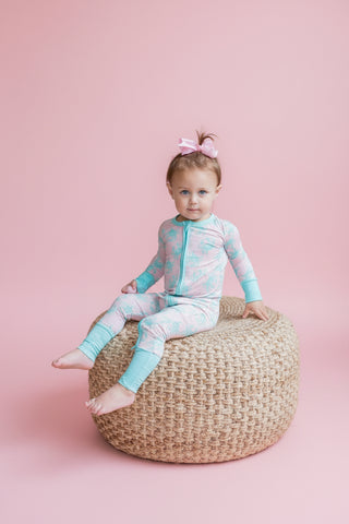 Pink/Blue Crab Zipper Onesie