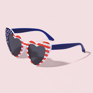 American Flag Heart-Shaped Sunglasses