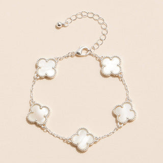 Colorful Shell Charm Bracelet with Gold Detailing